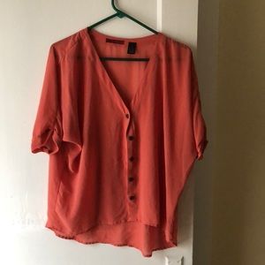 Short sleeve sheer bke top